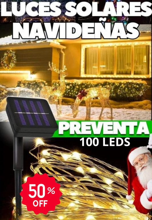 Luces solares Navideñas x 100 Leds 🎄 OFERTA ESPECIAL 🔥