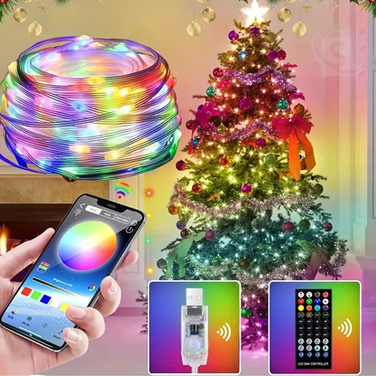 Luces Navideñas Inteligentes RGB Bluetooth🎄Cambia colores y efectos con un sólo toque 🤩